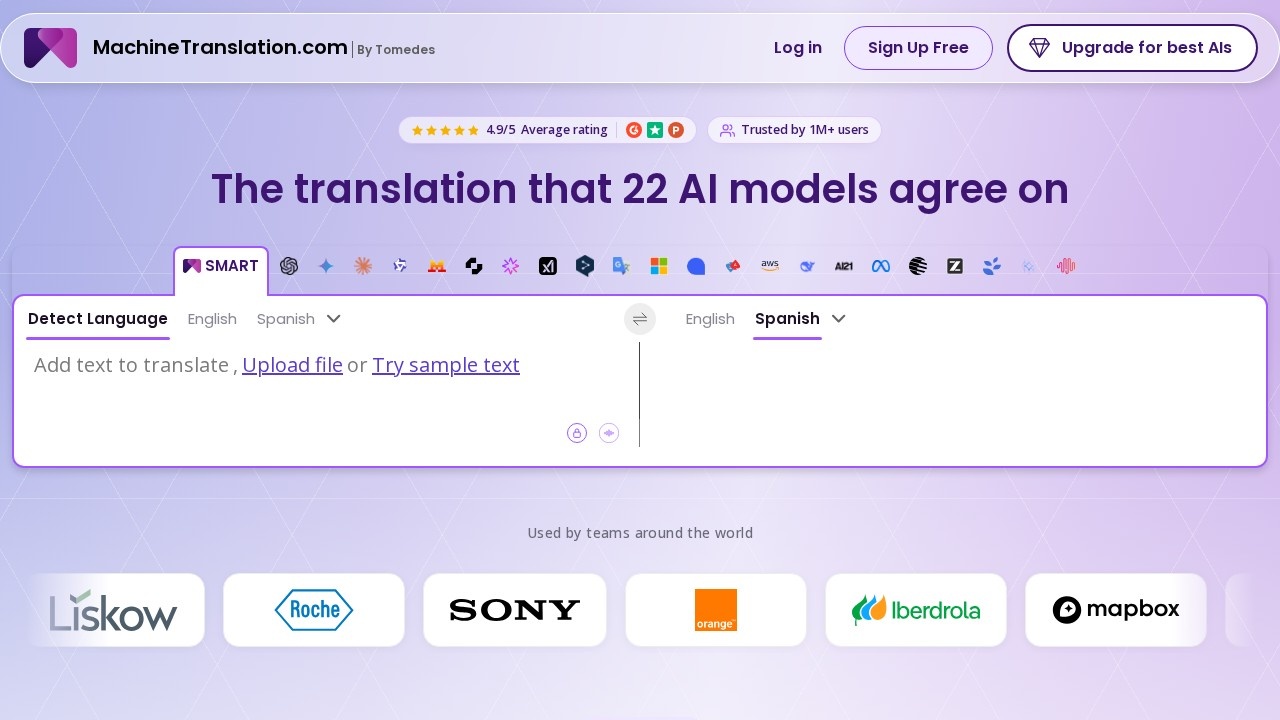 Machinetranslation screenshot