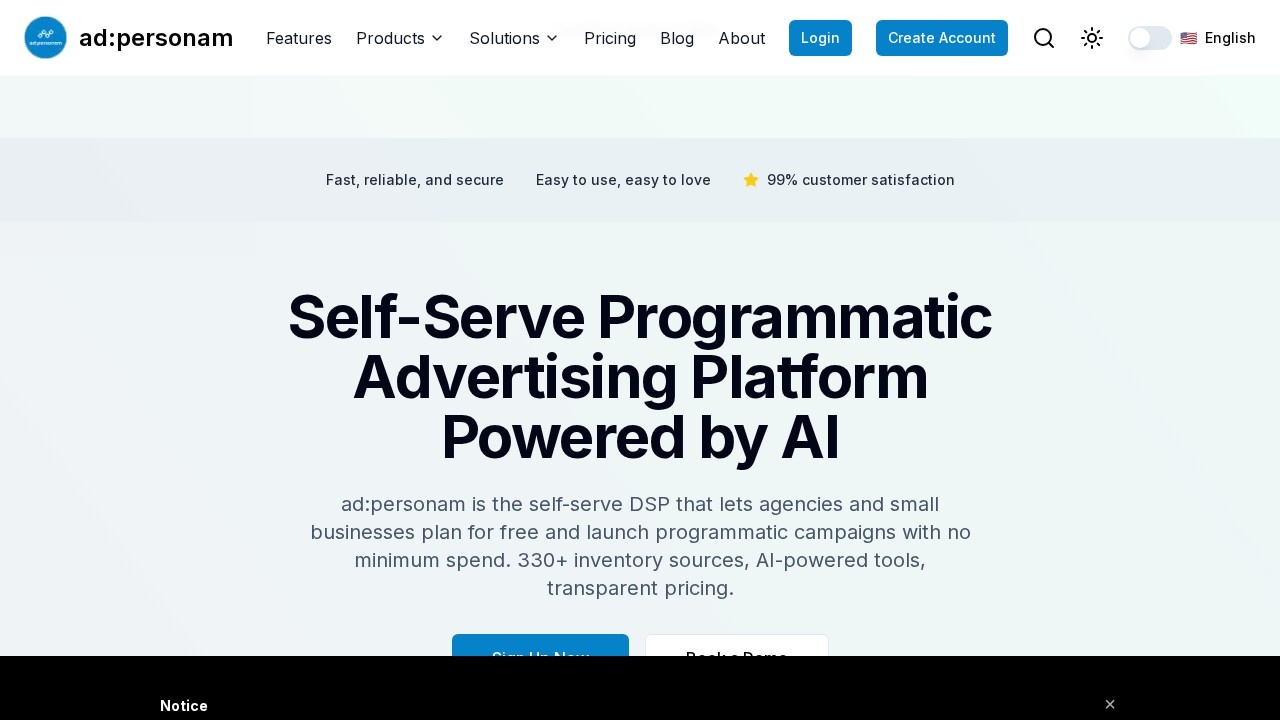 Ad Personam Self Serve Dsp screenshot