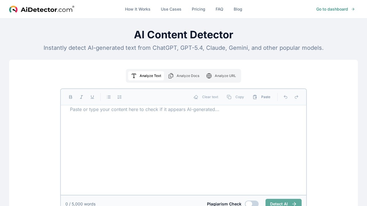 AI Checker Tool screenshot