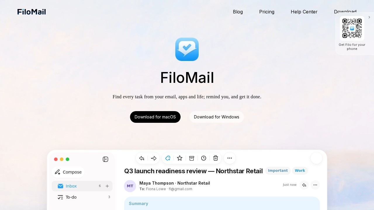 Filo Mail screenshot