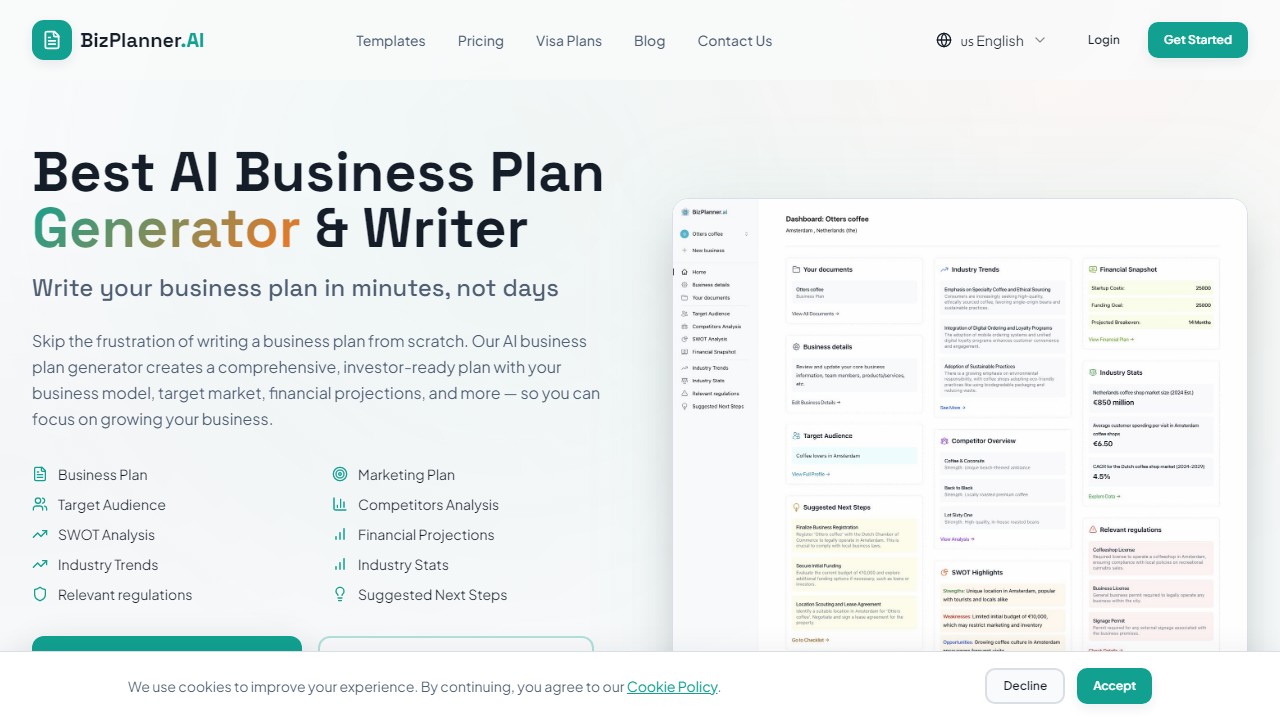 Bizplannerai screenshot