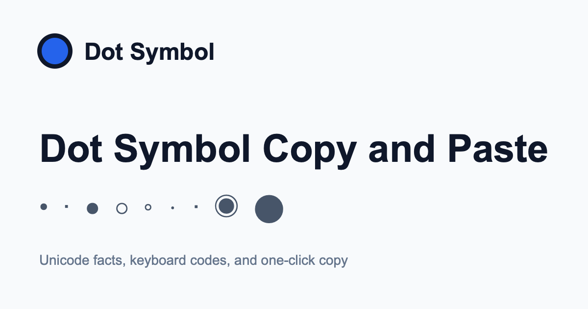 Dot Symbol screenshot