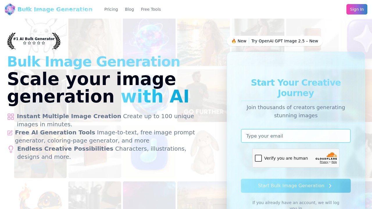 Bulk Image Generation screenshot