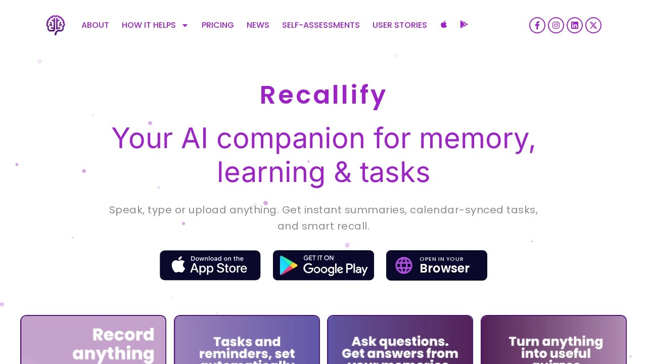 Recallify screenshot