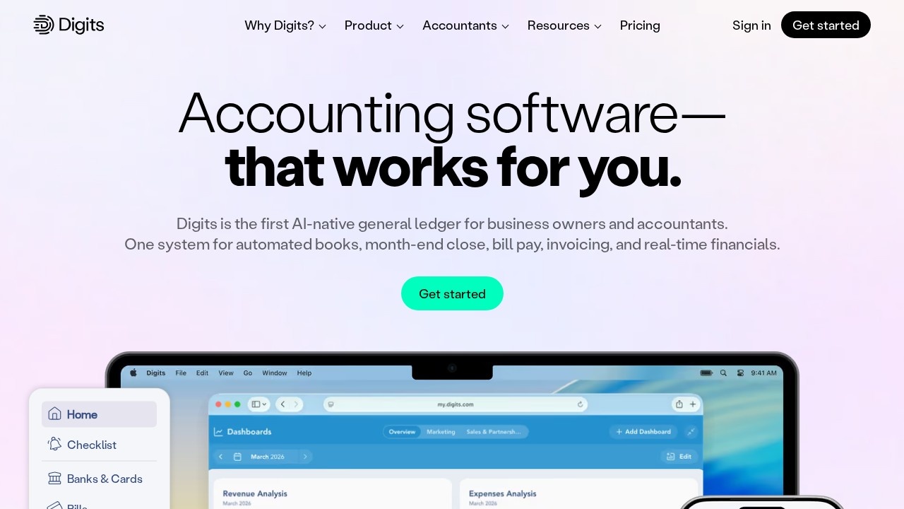 Digits Accounting Reimagined screenshot