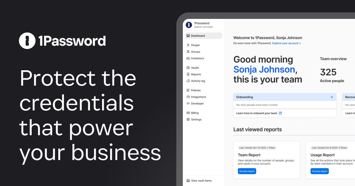 1Password for Agents screenshot