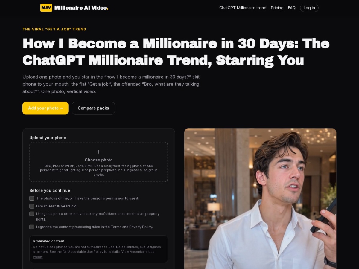 How I Become a Millionaire screenshot